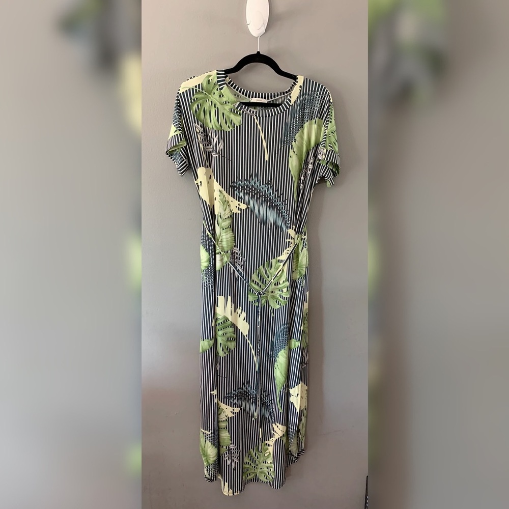Tropical Maxi Dress w/ Pockets